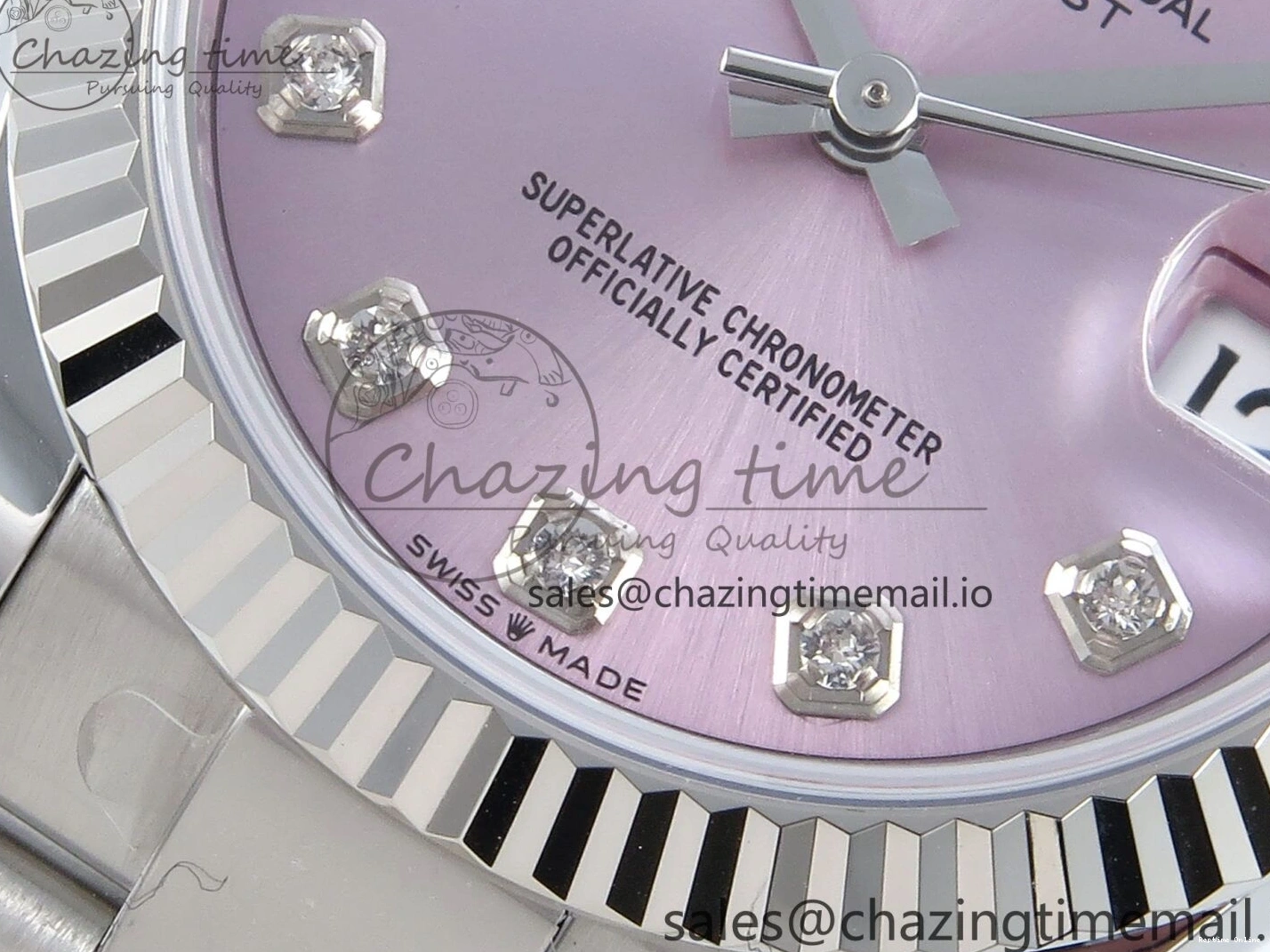 0523 Timeless DateJust 31 278274 ARF 1:1 Best Edition 904L Steel Pink Diamonds Dial on SS Oyster Bracelet ETA 557